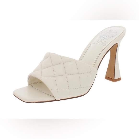 NWOT VINCE CAMUTO  Womens Reselm Ivory Mule Sandals Shoes size 7.5 No box - Picture 3 of 9